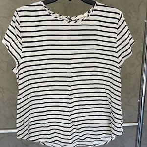 Black and white H&M striped blouse. Size: 12